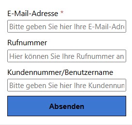 Callback and email contact form