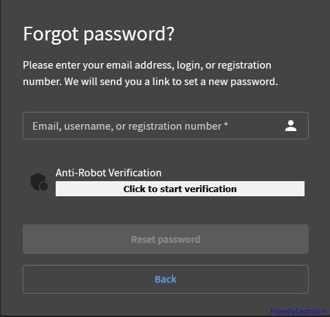 Reset password