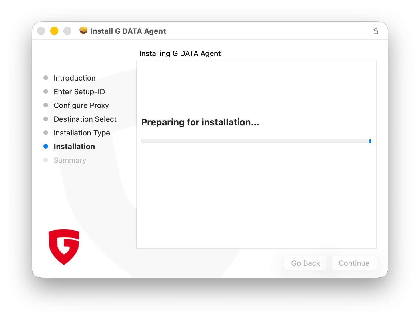 Installation process