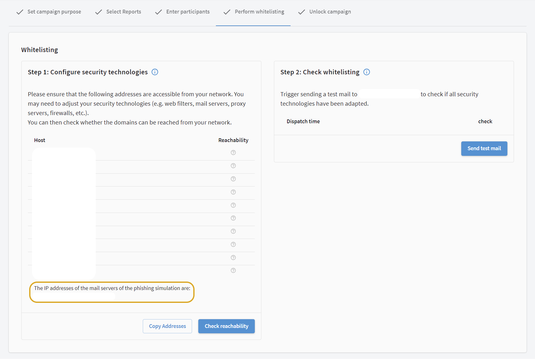 IP addresses in the Awareness Manager