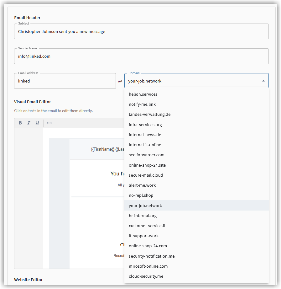 E-Mail Domänen