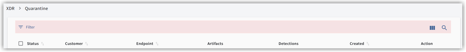 Quarantine toolbar G DATA XDR