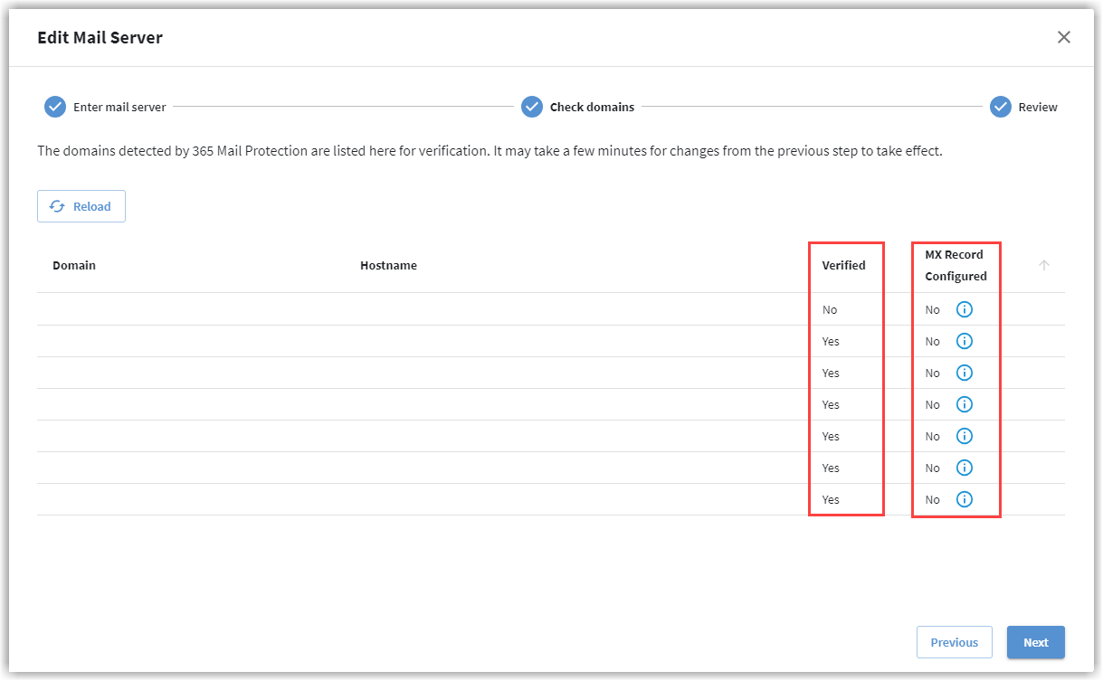 G DATA 365 | Mail Protection Domäne prüfen