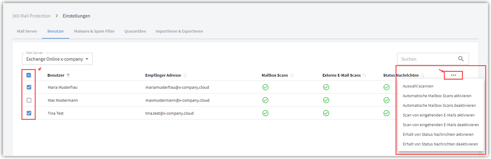 G DATA 365 MailProtection: configurar varios usuarios