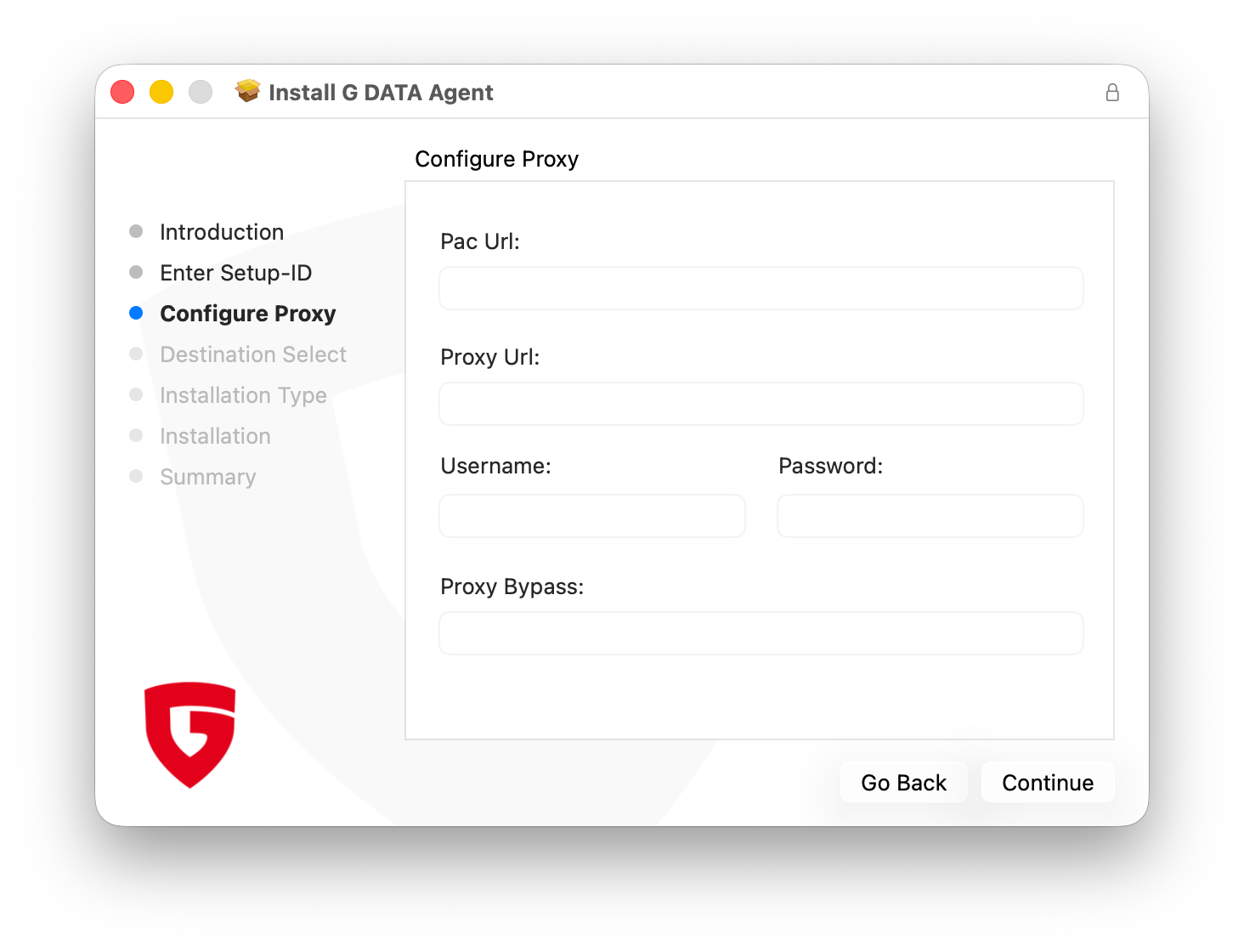 Configuración del servidor proxy