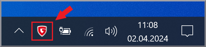 Icono en el área de notificación
