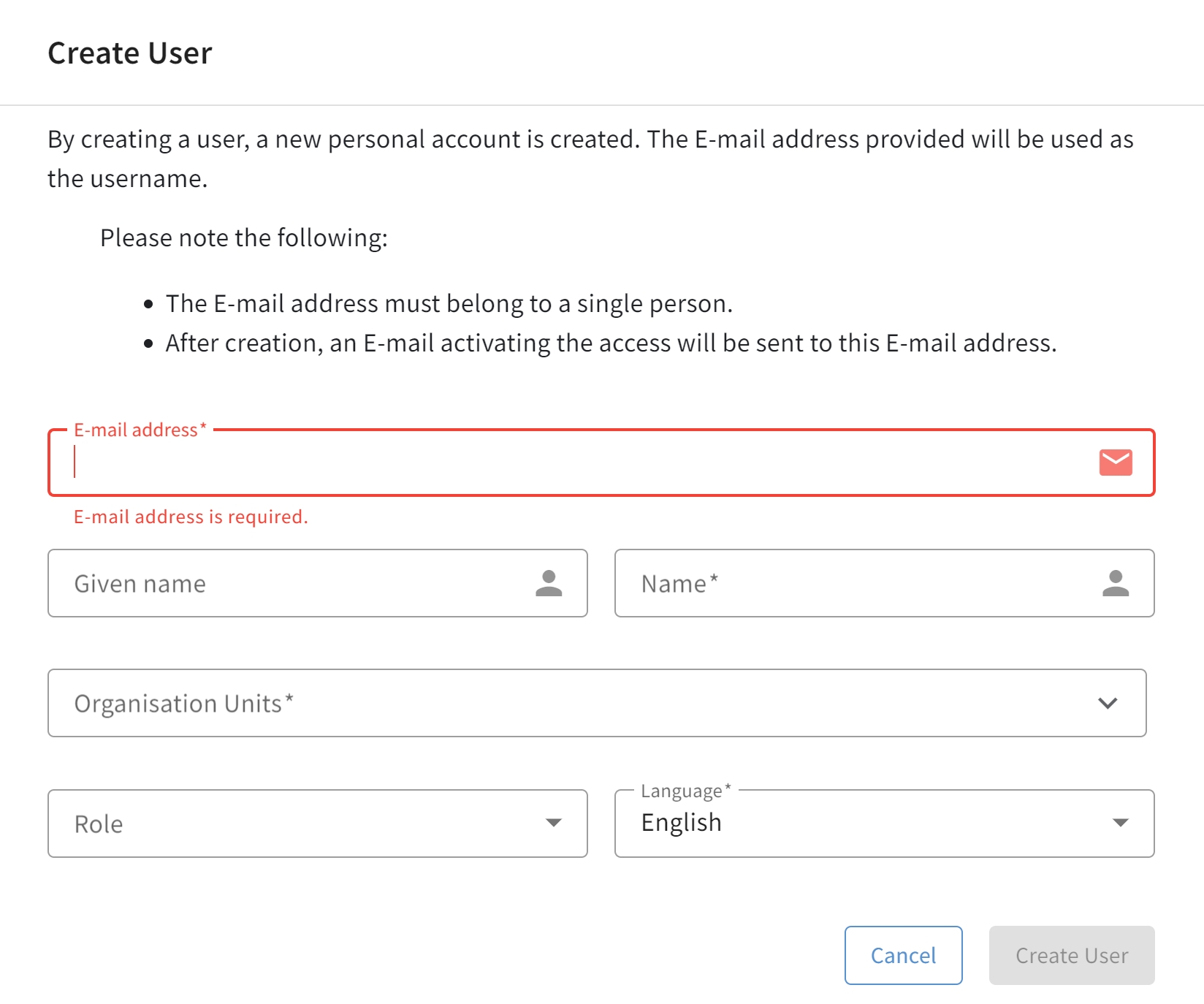 G DATA 365 | Managed XDR Crear usuario