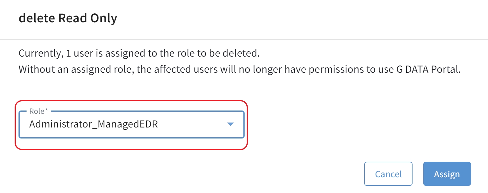 G DATA MXDR Crear usuarios
