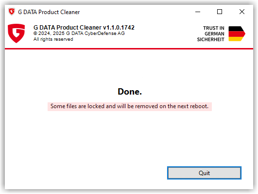 Product Cleaner reinicia el sistema