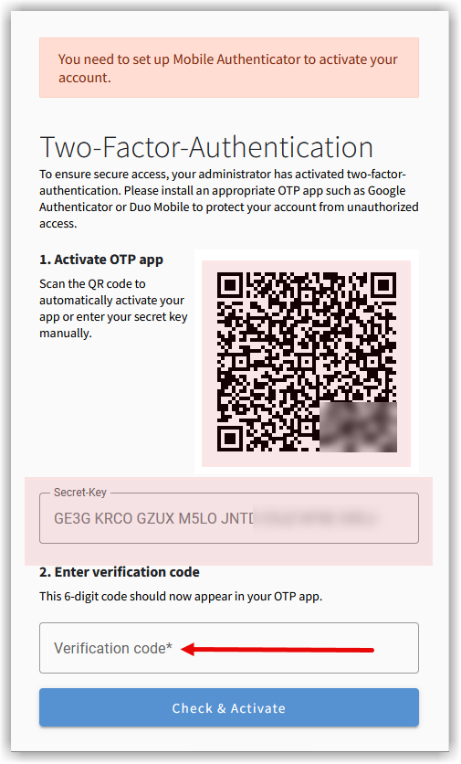 Autenticación mediante código QR