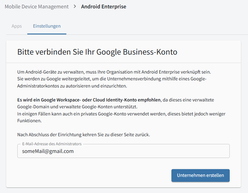 Ajout d’un compte Google