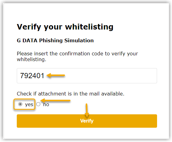 G DATA Phishing Simulation Testmail verifizieren