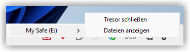 Fermer via l’icône de la zone de notification