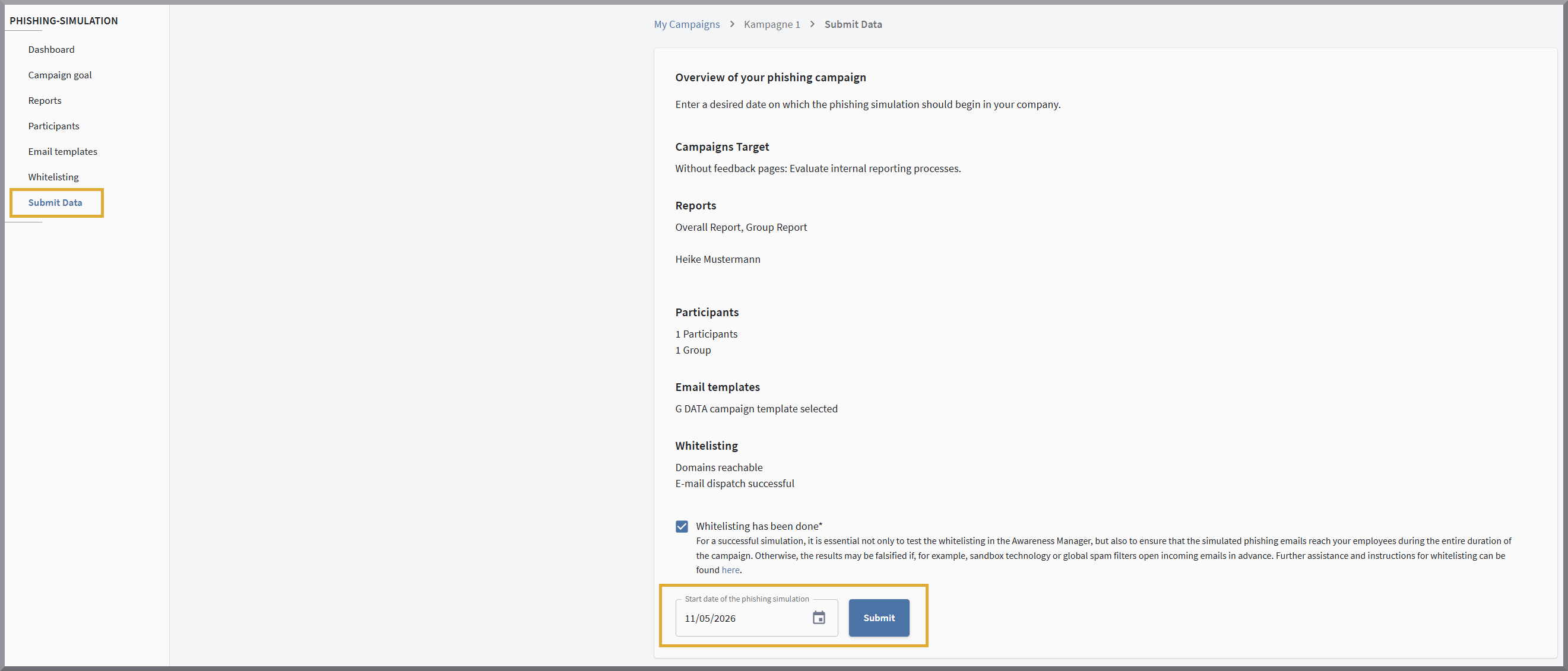 G DATA Phishing Simulation