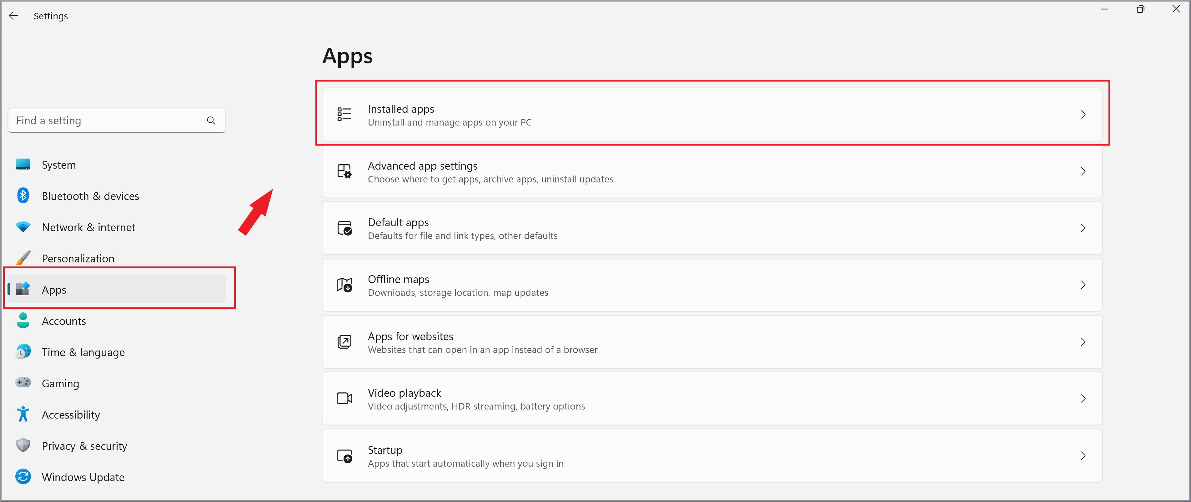 Selecionar Apps
