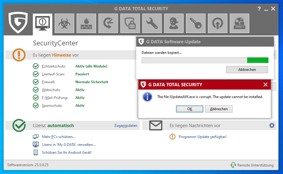 IUpdateAVK.exe korrupt