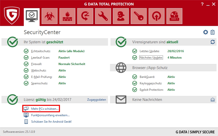 Lizenz zusätzliche Geräte