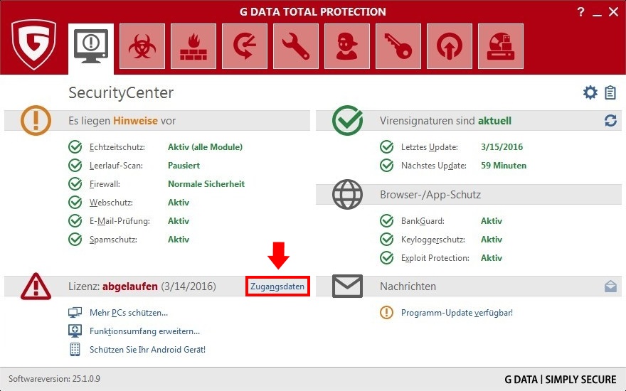 GDATATOTALPROTECTION SecurityCenterLoginCredentials
