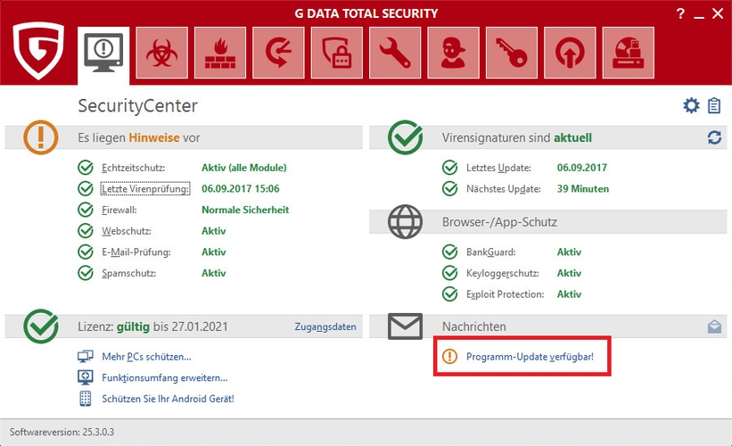 SecCenter verfügbar