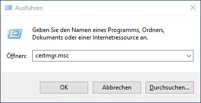Zertifikatsfehler