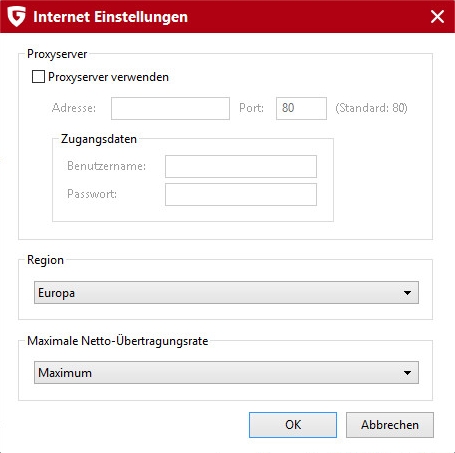 Proxy-Einstellungen