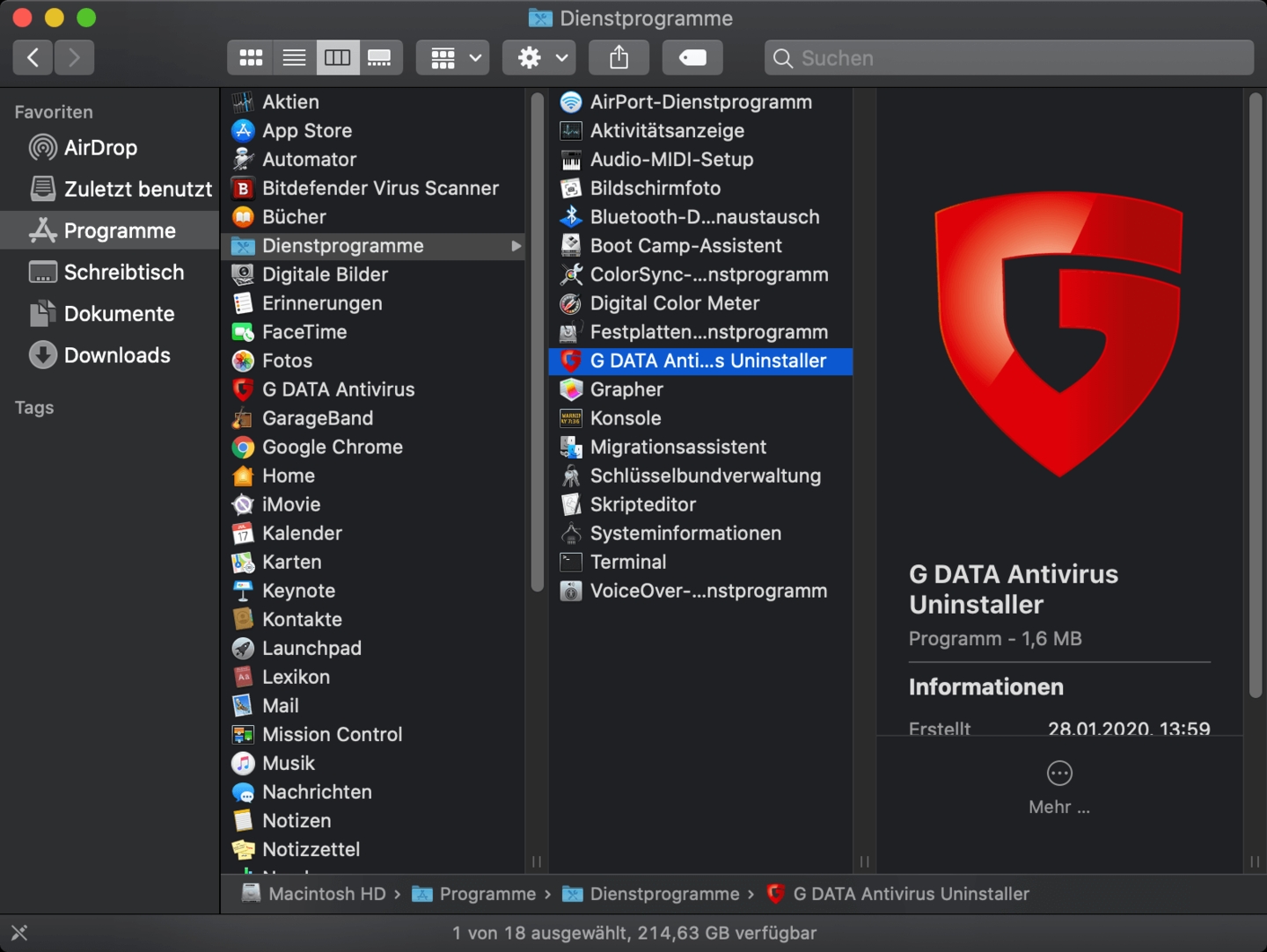 Deinstallation MacOS