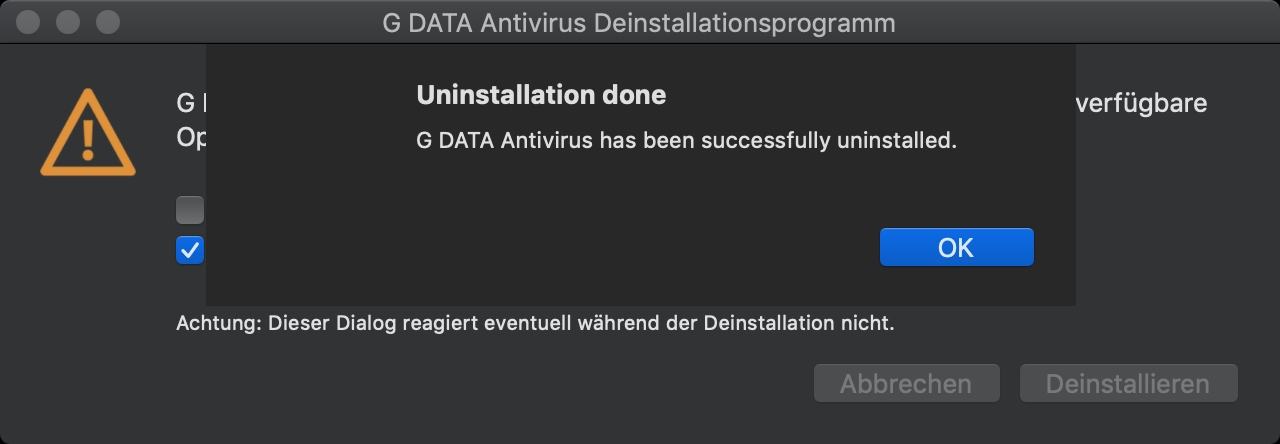Deinstallation MacOS