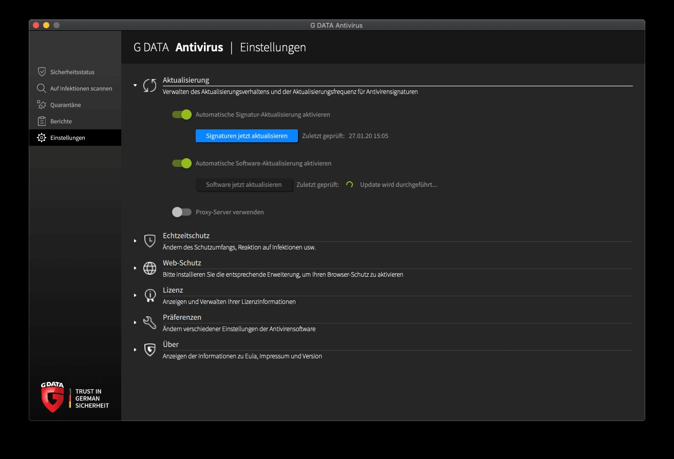 Aktualisierung Software