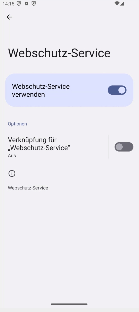WebSchutz aktivieren nach APK Installation