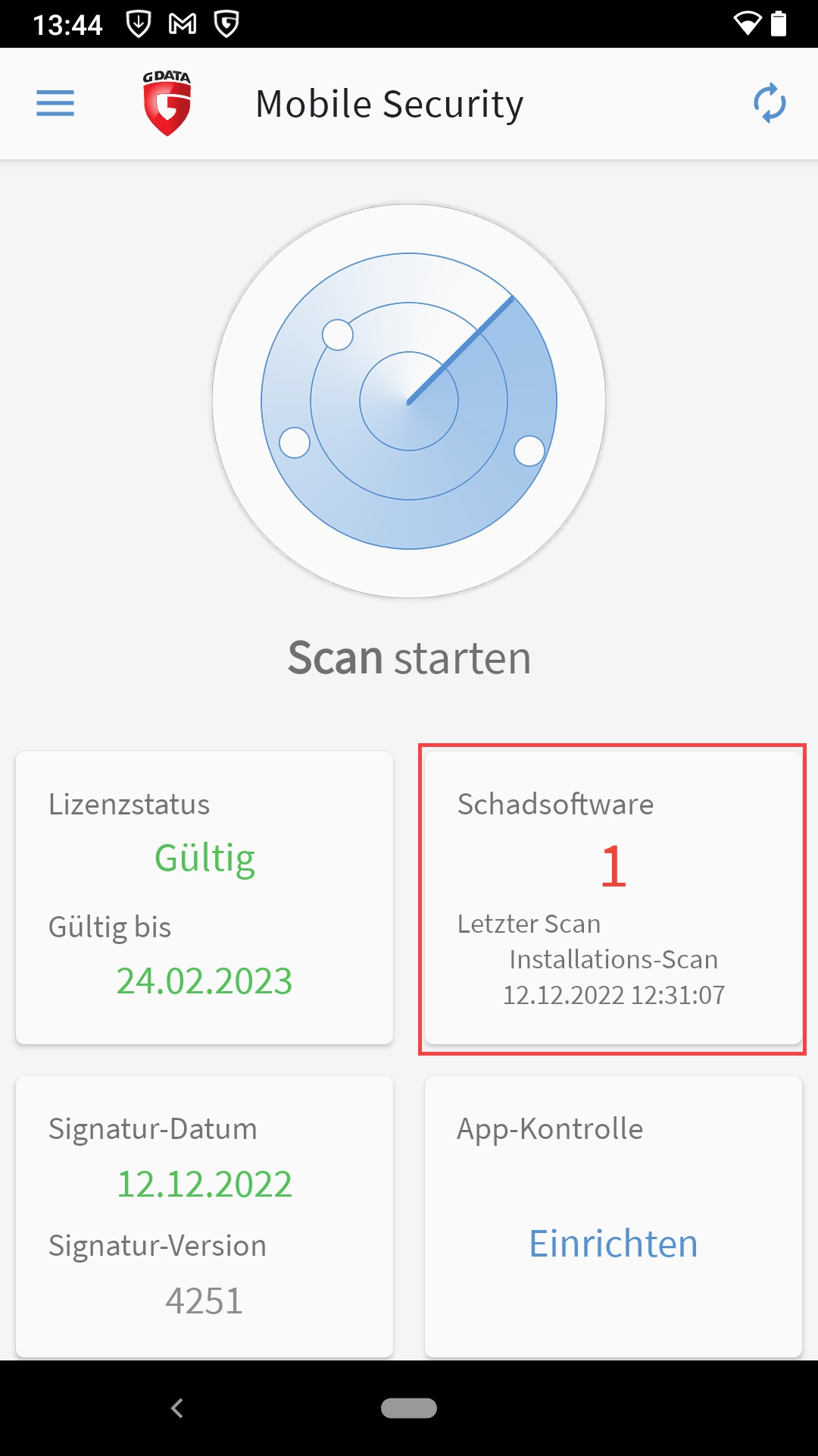 Virus löschen