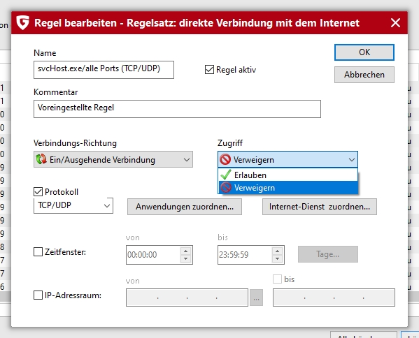 Freigabe über Protokoll