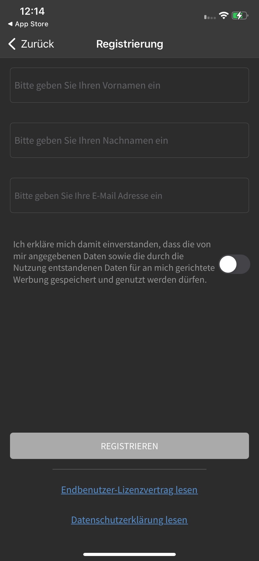 Registrierung