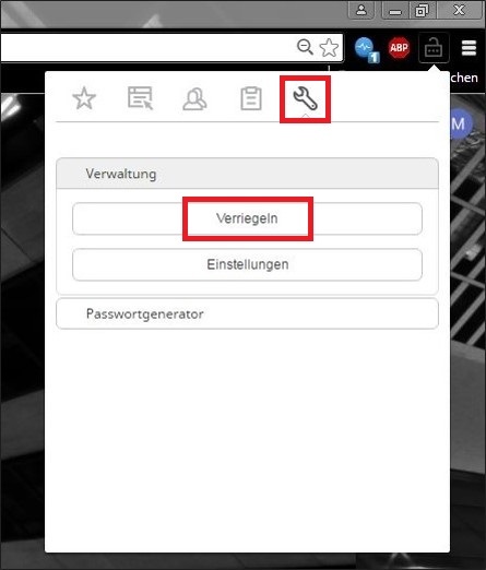 pw manager browser lock