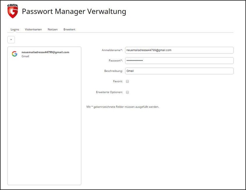 PasswortManager einrichten
