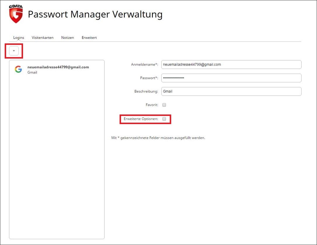 PasswortManager einrichten