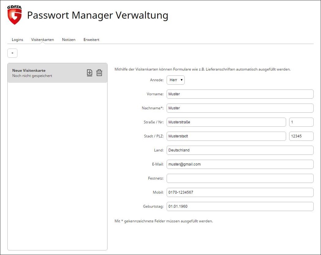 PasswortManager einrichten