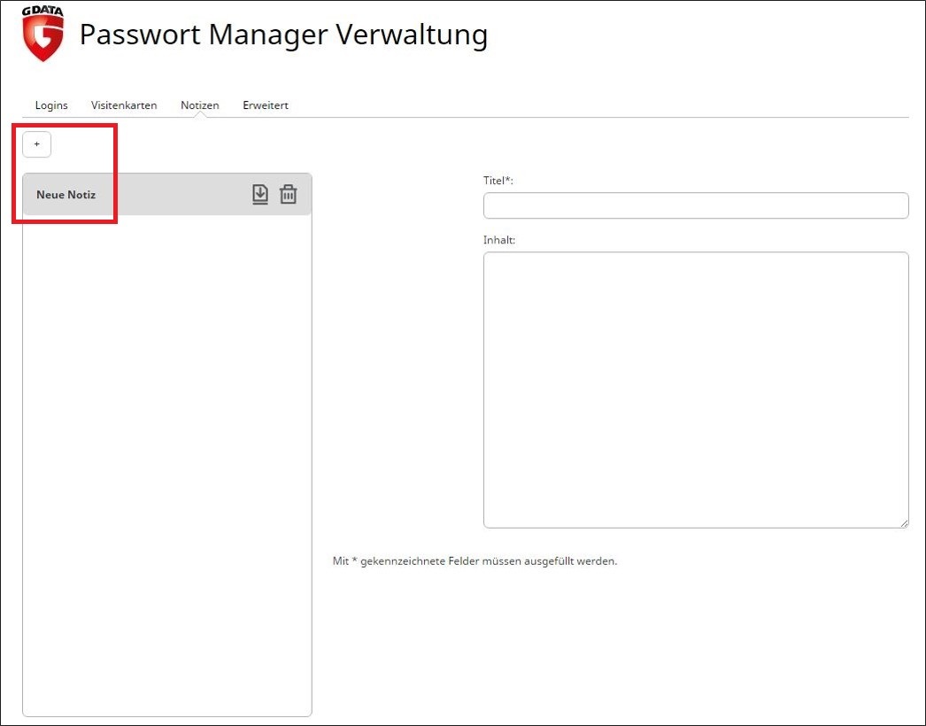 PasswortManager einrichten