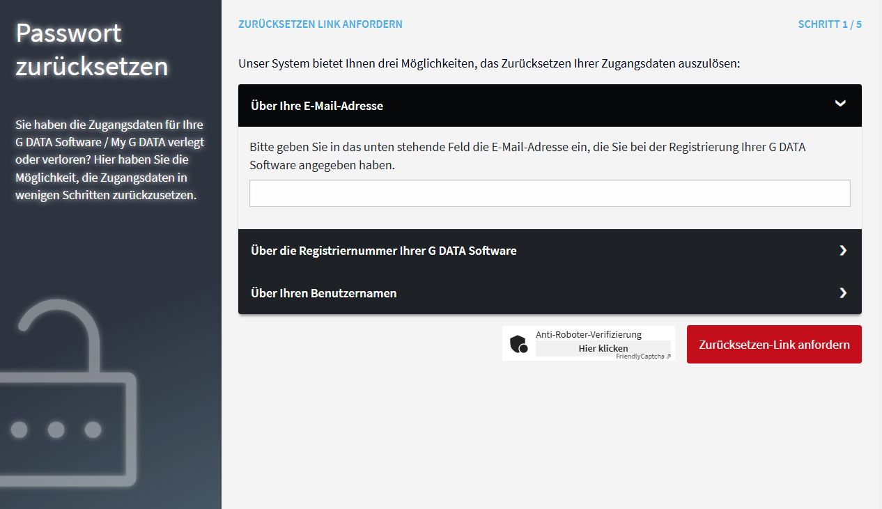 Passwort zurücksetzen