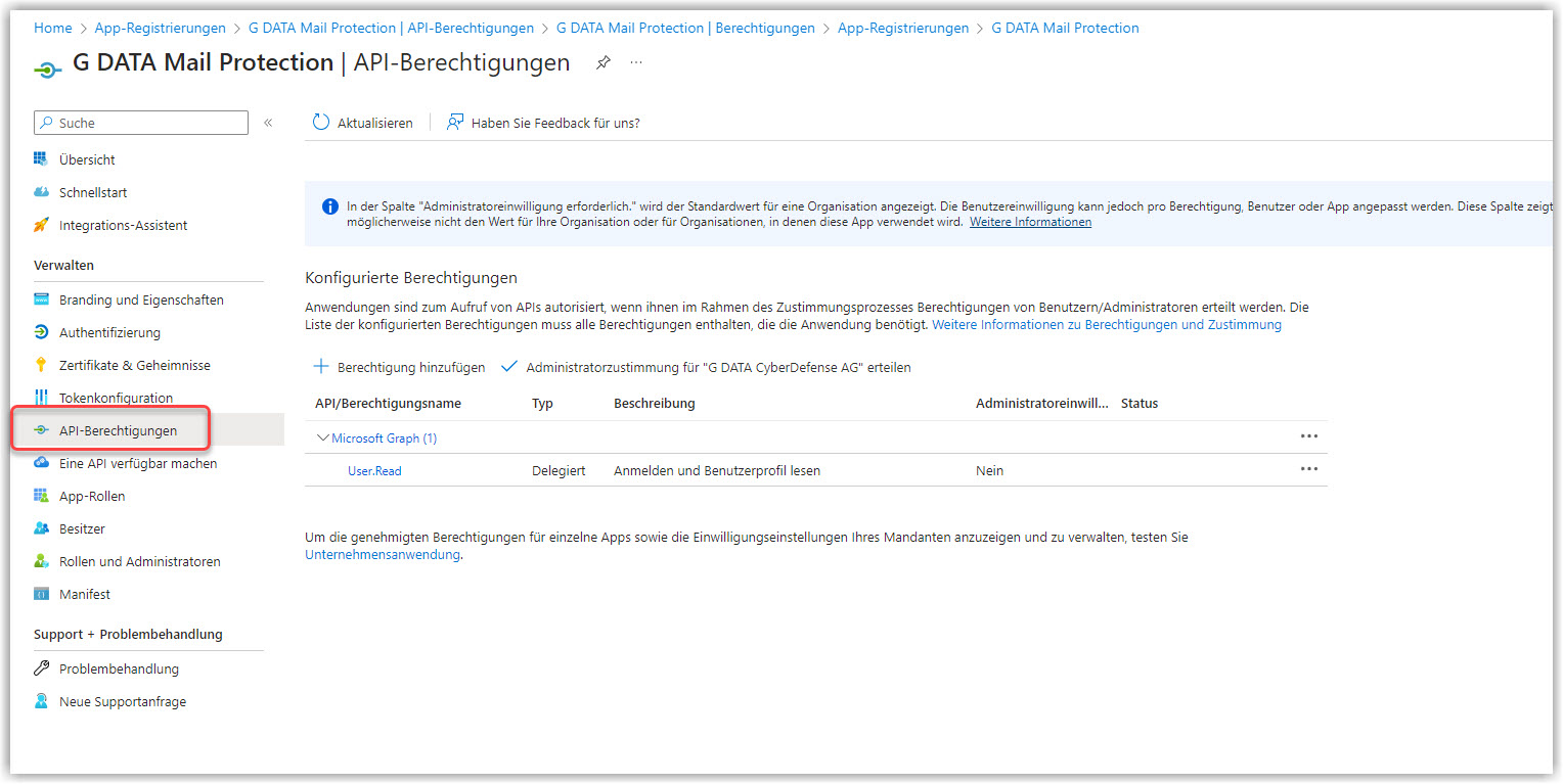 G DATA 365 | Mail Protection API}
