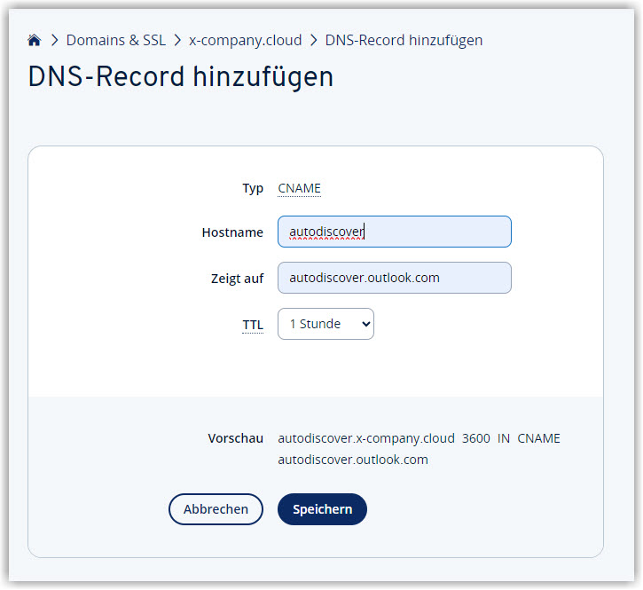 G DATA 365 | Mail Protection IONOS DNS RECORD ändern