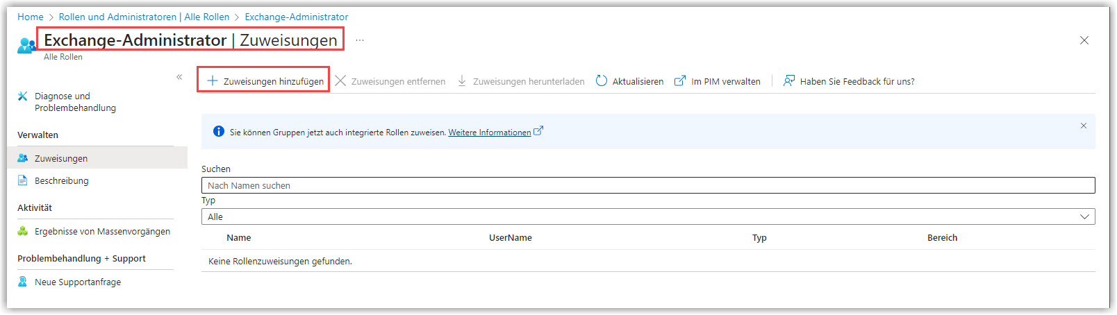 G DATA 365 | Mail Protection Microsoft Exchange Zuweisung hinzufügen