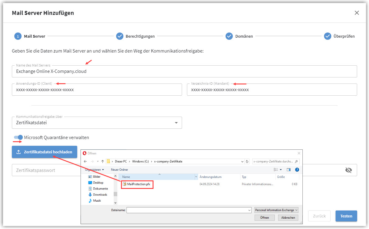 G DATA 365 | Mail Protection Mailserver anlegen