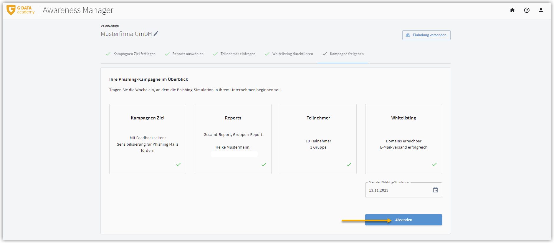 G DATA Phishing Simulation