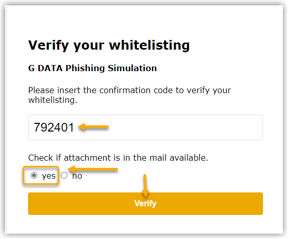 G DATA Phishing Simulation Testmail verifizieren
