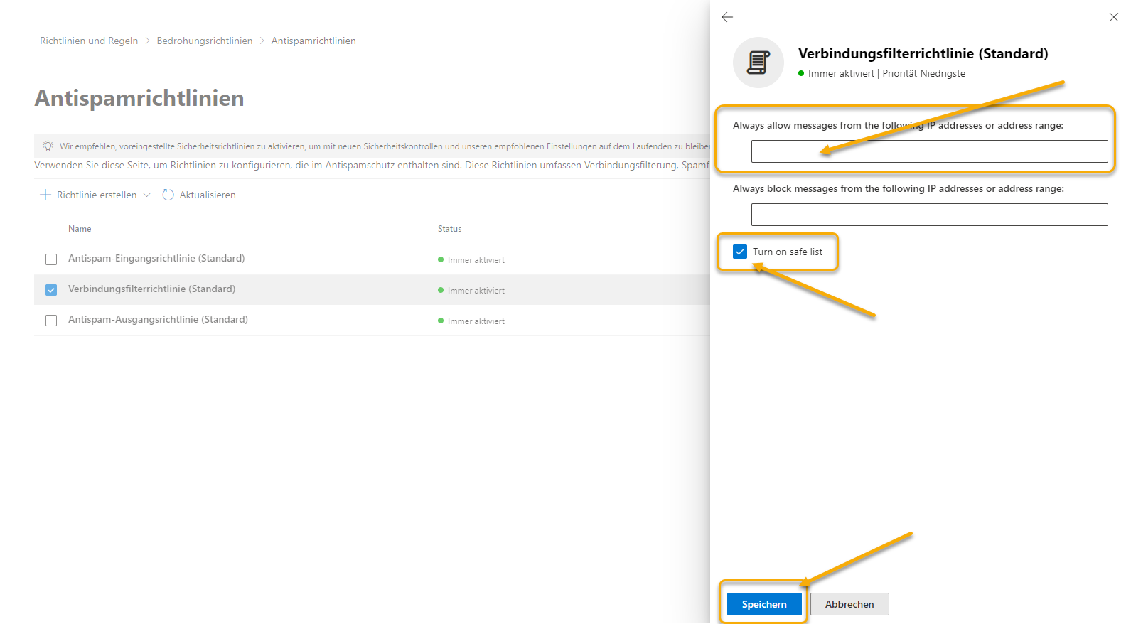 365 IP Whitelist setzen