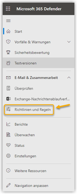 365 Richtlinien und Regeln