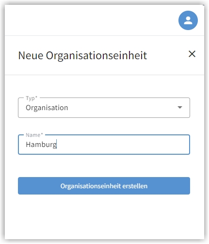 G DATA 365 | Managed XDR Organisationseinheit erstellen