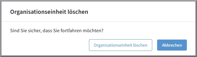 G DATA 365 | Managed XDR Organisationseinheit löschen