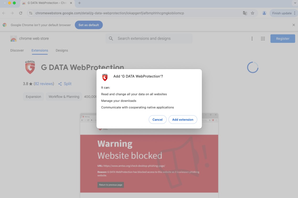 Enable web protection on Mac