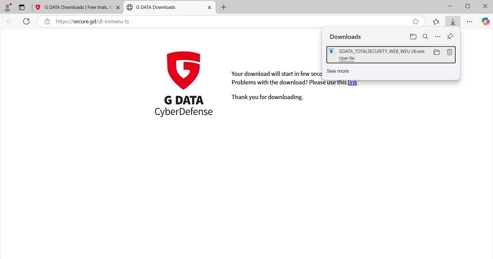 Browser downloads